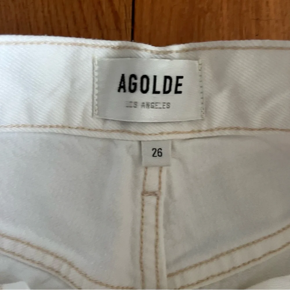 AGOLDE Riley High Rise Straight Crop White Jeans - Size 26 (US) - Picture 5 of 10